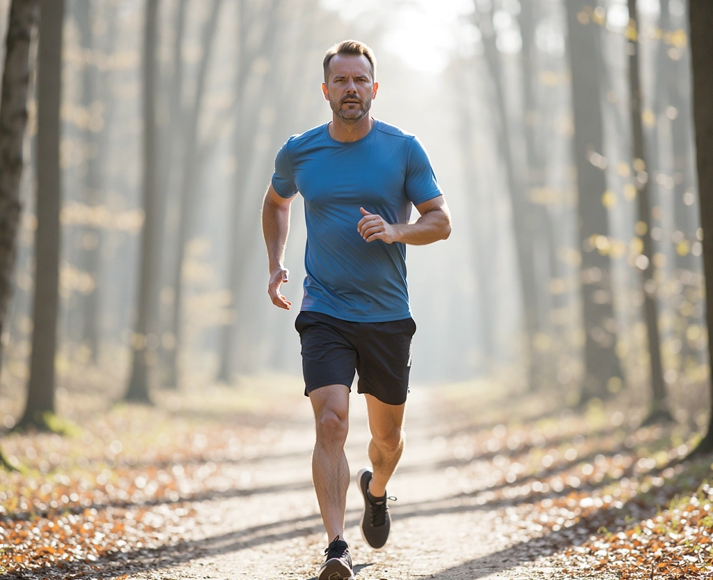 Man jogging in nature